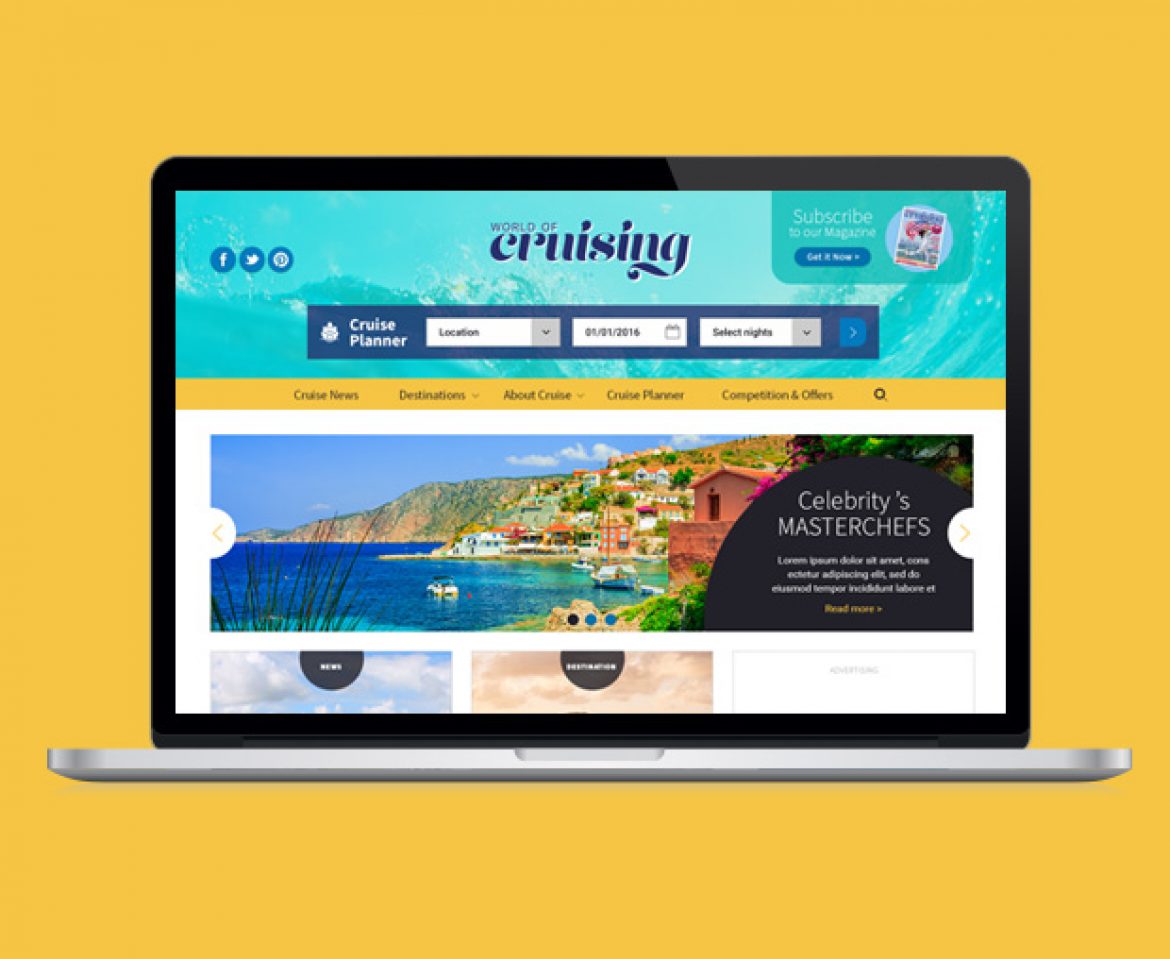 Redesign for World of Cruise website