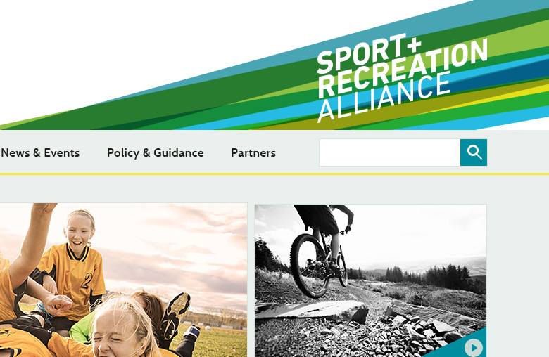 Designs for Sport & Recreation Alliance website