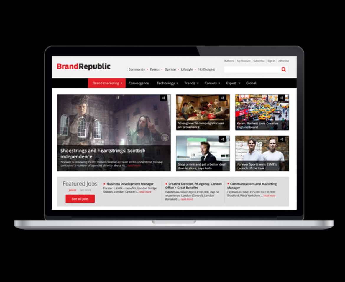 Website redesign for BrandRepublic