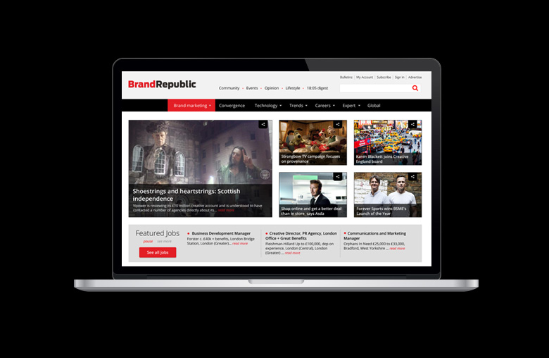 Website redesign for BrandRepublic